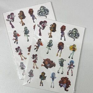 2pk! Monster High 8 Sheets of Temporary Tattoos (Total of 256 Tattoos)